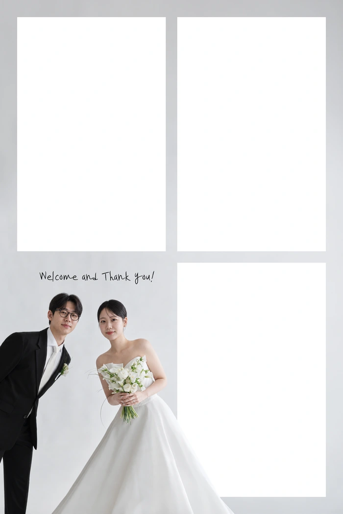 화이트 배경의 4×6인치 커스텀 사진 템플릿